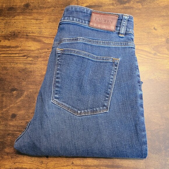 Lauren Ralph Lauren Jeans Womens 10 Premier Straight Medium Dark Stretch Denim - Picture 3 of 13